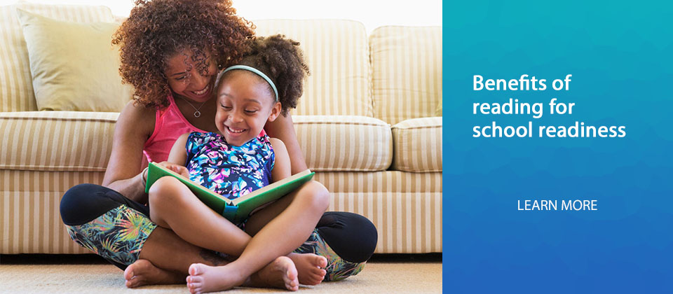 Mother and daughter reading