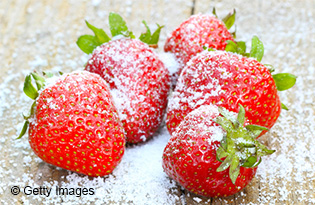 Image of strawberries with artificial sweetener